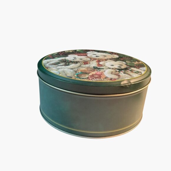 Christmas Teddy Bear Cookie Tin Bear Holiday Brother Sister Design Studio - Picture 2 of 9